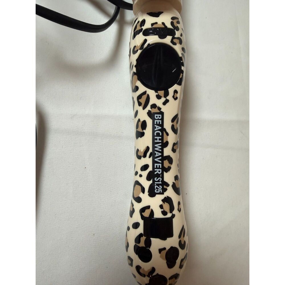 Beachwaver S1.25 Catwalk Leopard Print 1.25" Rotating Curling Iron Ceramic